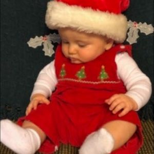 Baby Smocked Christmas Outfit